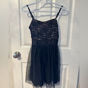 Garage Black and Pink Lace Dress